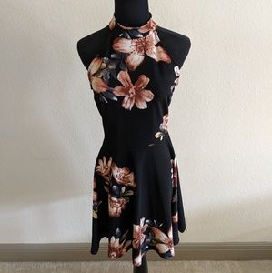 Black floral dress